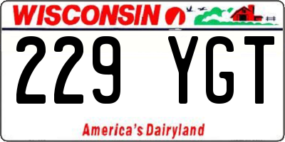 WI license plate 229YGT