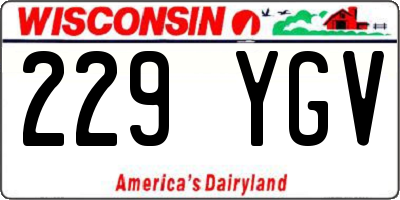 WI license plate 229YGV