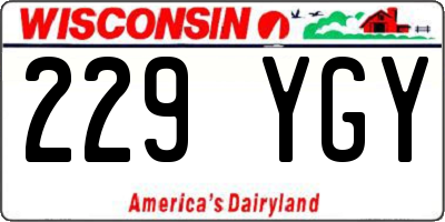 WI license plate 229YGY
