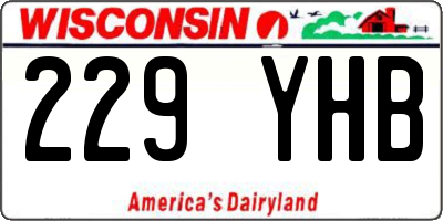 WI license plate 229YHB