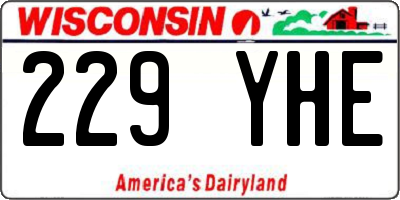 WI license plate 229YHE