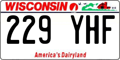 WI license plate 229YHF