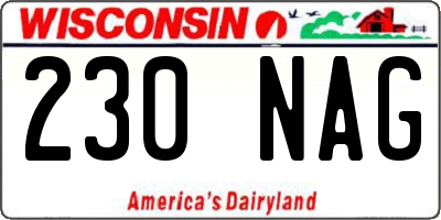 WI license plate 230NAG