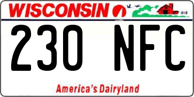 WI license plate 230NFC