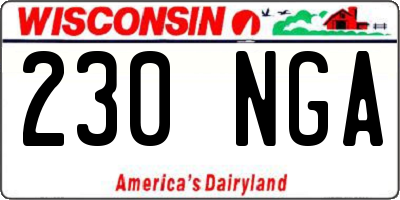 WI license plate 230NGA