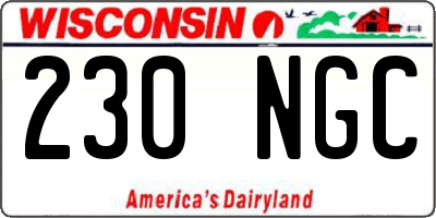 WI license plate 230NGC