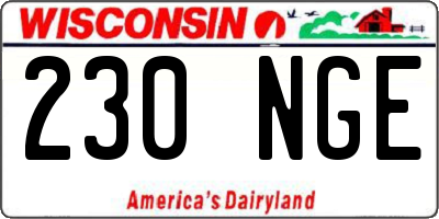 WI license plate 230NGE
