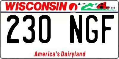 WI license plate 230NGF