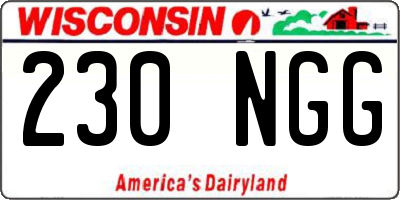 WI license plate 230NGG
