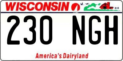 WI license plate 230NGH