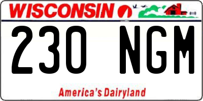 WI license plate 230NGM