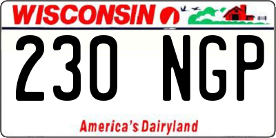 WI license plate 230NGP