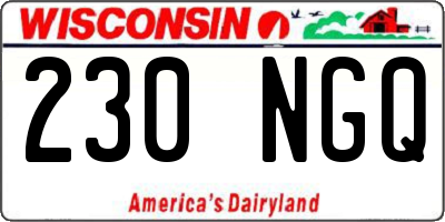 WI license plate 230NGQ