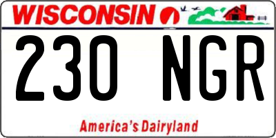 WI license plate 230NGR