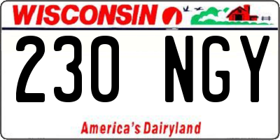 WI license plate 230NGY