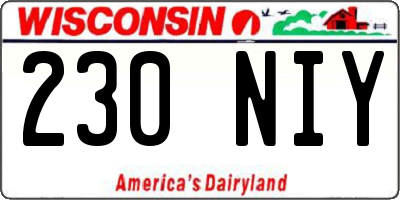 WI license plate 230NIY