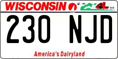 WI license plate 230NJD