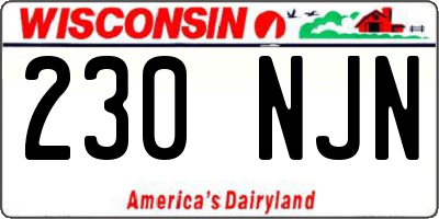 WI license plate 230NJN