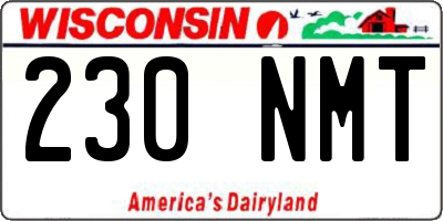 WI license plate 230NMT