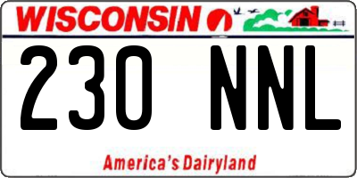 WI license plate 230NNL