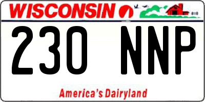 WI license plate 230NNP