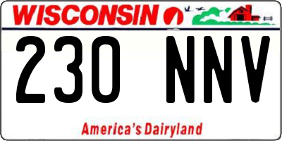 WI license plate 230NNV