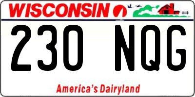 WI license plate 230NQG