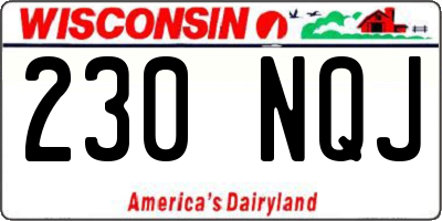 WI license plate 230NQJ