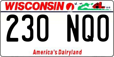 WI license plate 230NQO