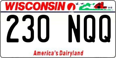 WI license plate 230NQQ