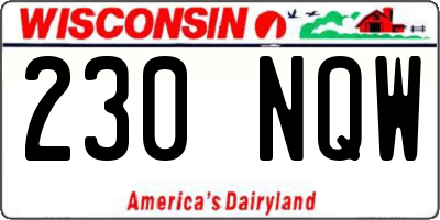 WI license plate 230NQW