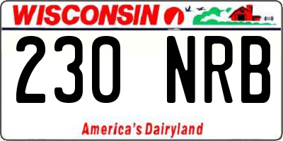 WI license plate 230NRB