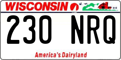 WI license plate 230NRQ