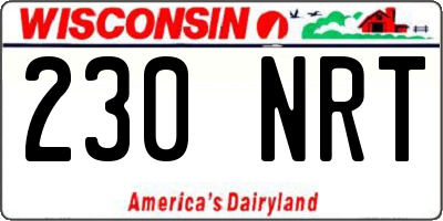WI license plate 230NRT