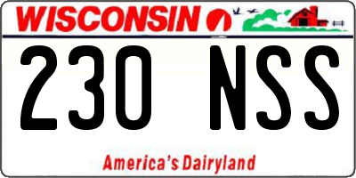 WI license plate 230NSS