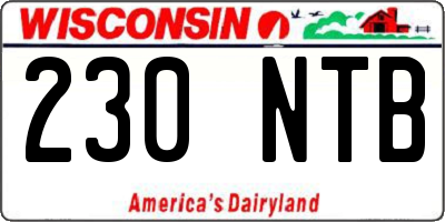 WI license plate 230NTB
