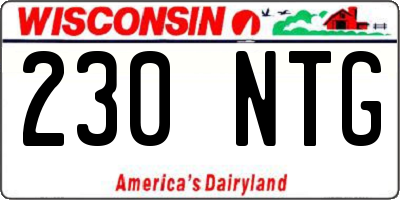 WI license plate 230NTG