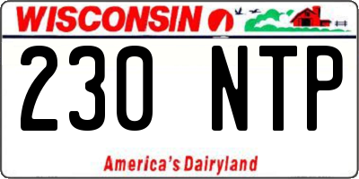 WI license plate 230NTP