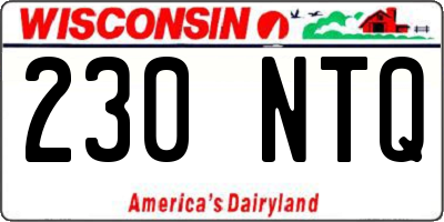WI license plate 230NTQ