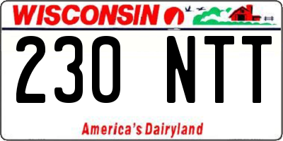 WI license plate 230NTT