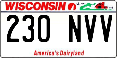 WI license plate 230NVV