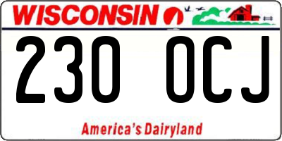 WI license plate 230OCJ