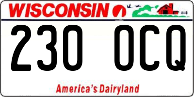 WI license plate 230OCQ