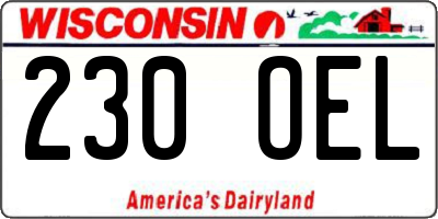 WI license plate 230OEL