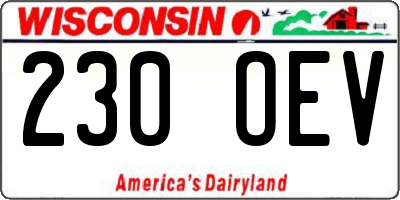 WI license plate 230OEV