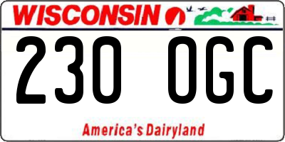 WI license plate 230OGC