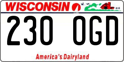 WI license plate 230OGD