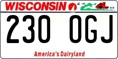 WI license plate 230OGJ