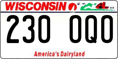 WI license plate 230OQO