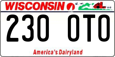 WI license plate 230OTO